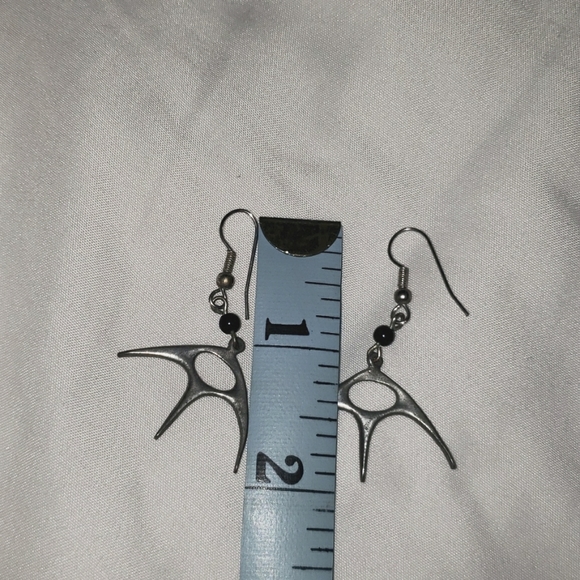 Vintage 80s Metal Earrings Hoops, Spiral Sphere , Fish 3/$25 - Picture 7 of 7